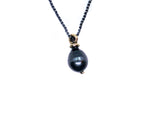 Load image into Gallery viewer, Black pearl necklace
